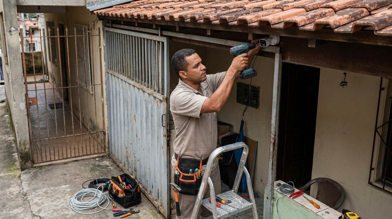 Instalação de Câmera Residencial no Centro, Suzano‑SP