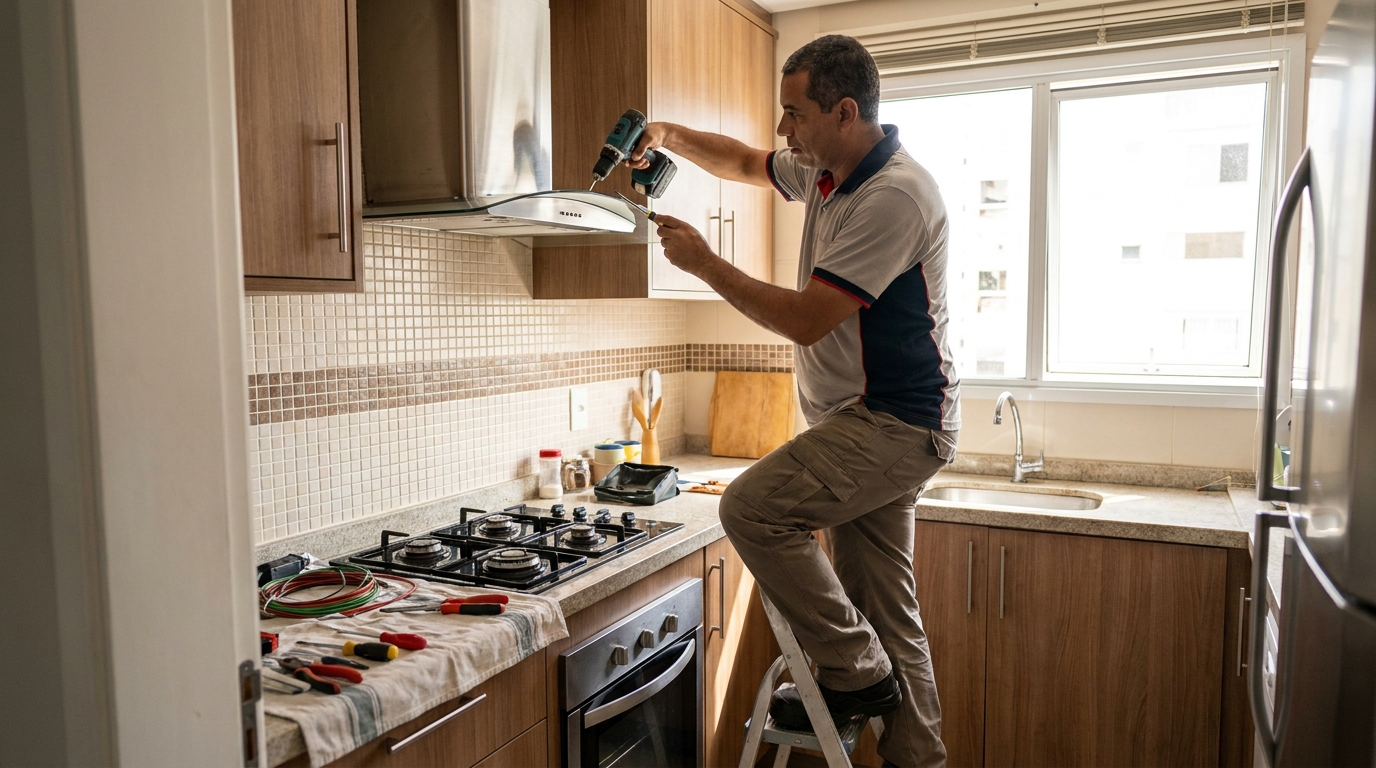 Instalação de Exaustor na Cidade Edson, Suzano‑SP