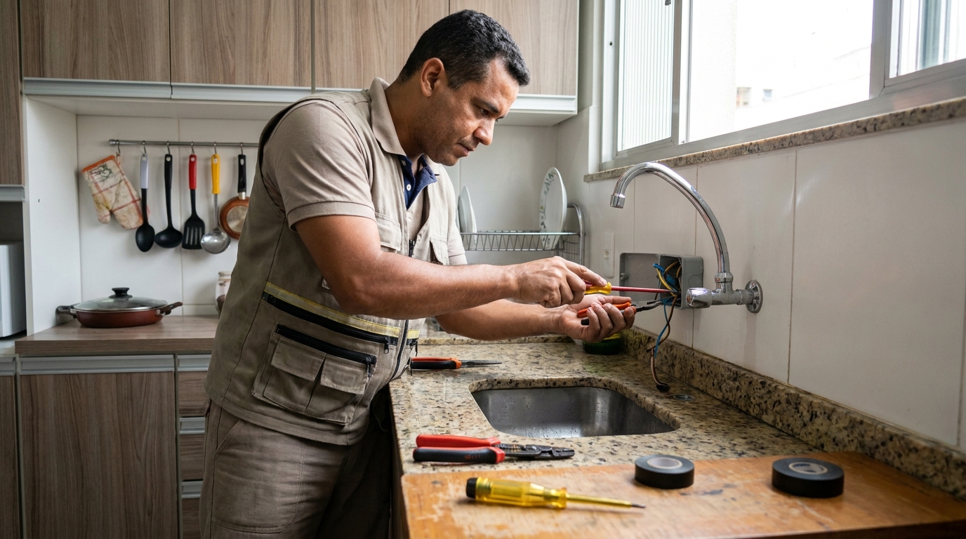 Instalação em Cozinha ou Área Gourmet em Baruel, Suzano‑SP
