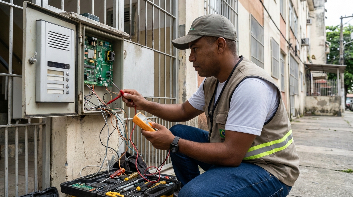 Reparo de Placa e Campainha na Chácara Miguel Badra, Suzano‑SP