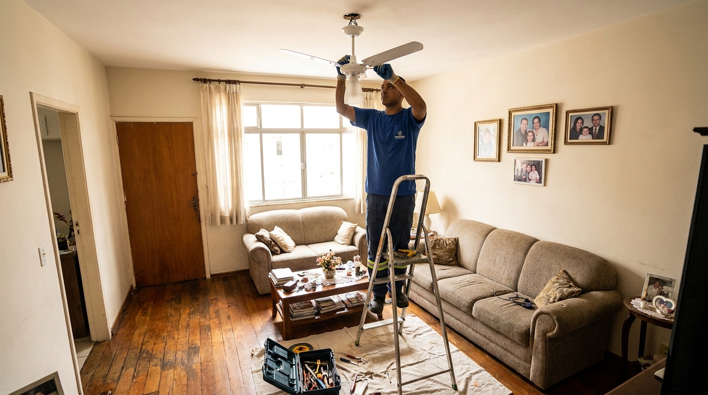 Substituição de Ventilador na Vila Cabrera, Suzano‑SP